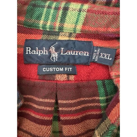 Ralph Lauren Flannel Shirt Men XXL Plaid Button Down Collar Pony Cozy Top - Picture 3 of 10